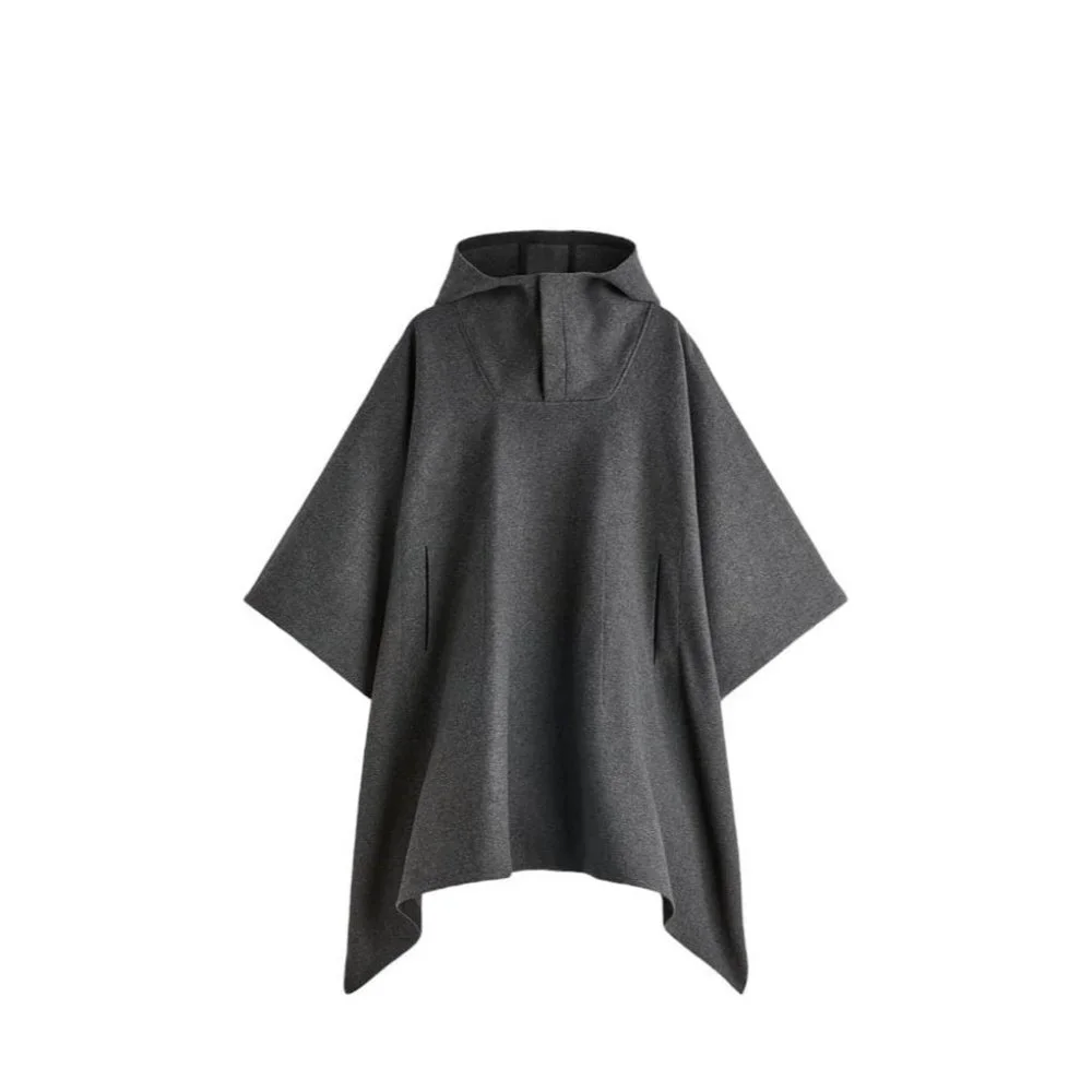 ZARA WOOL BLEND PONCHO - LIMITED EDITION GRAY SIZE  L 6775/049 no available